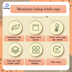 Travel Pouch Ziper Bag Transparan Tas Penyimpanan Serbaguna untuk make up baju skincare Bahan PE EVA - Foto 7