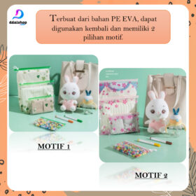 Travel Pouch Ziper Bag Transparan Tas Penyimpanan Serbaguna untuk make up baju skincare Bahan PE EVA - Foto 9