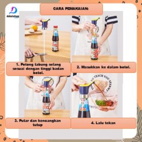 Tutup Botol Press Pump Bottle Saus Kecap Sirup Minyak Pencetan Botol - Foto 6