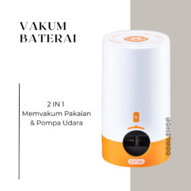 Vacum Baju Baterai Tanpa Kabel Portable Traveling Cordless 2 IN 1 Alat Vacuum Pakaian Dan Pompa Udara - Foto 1