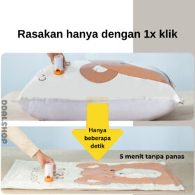 Vacum Baju Baterai Tanpa Kabel Portable Traveling Cordless 2 IN 1 Alat Vacuum Pakaian Dan Pompa Udara - Foto 7